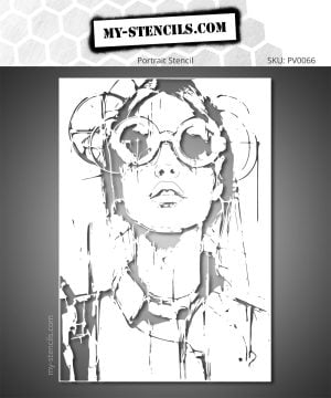 Stencil of a female face, artistic inspiration from fashion magazine and modern design