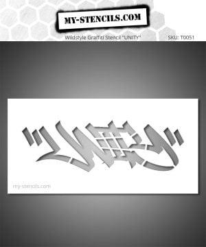 Stencil graffiti Wildstyle UNITY - for a confident street art style