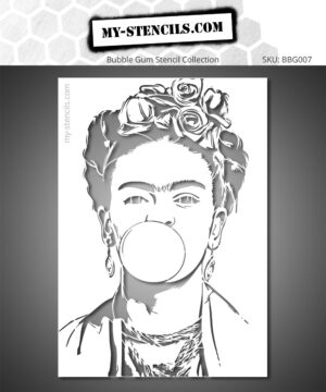 Stencil artist with chewing gum, precise cut, unique design