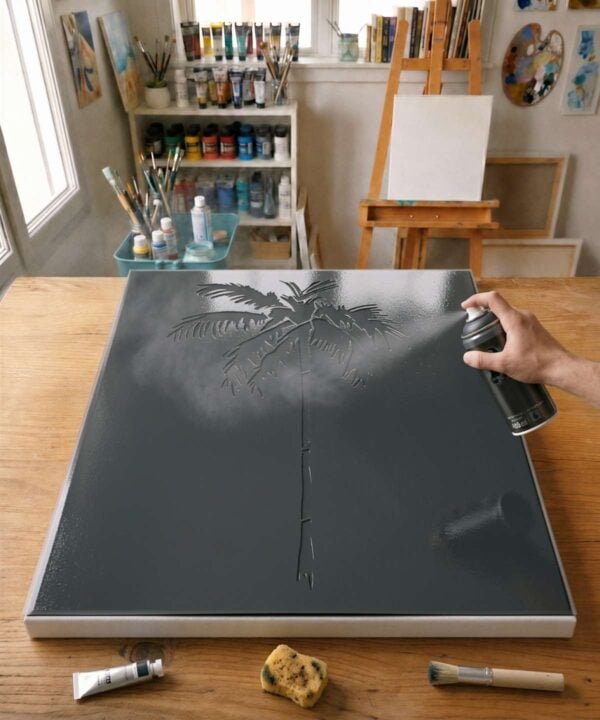 Paradisiacal Coconut Tree Stencil - N0029 - Alternative view