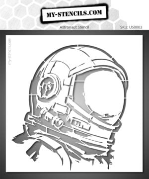 Stencil depicting an astronaut helmet - Ideal for space-themed artworks