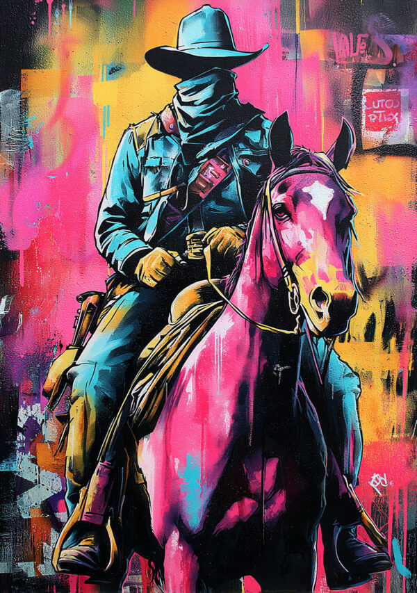 Cowboy Stencil Far West - Alternative view