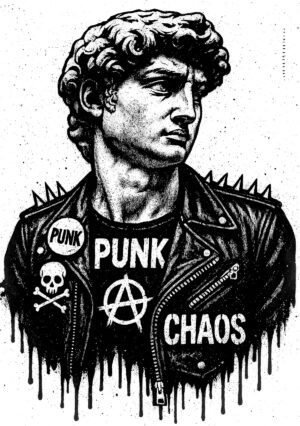 Illustration showing the result of the David Punk Stencil